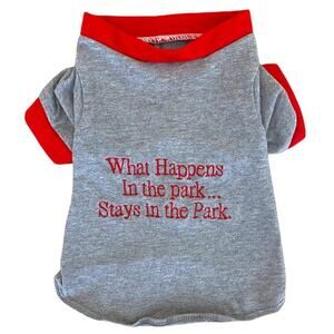 Pet Tee ‘What Happens In the park… Stays in the Park.’ Size Small